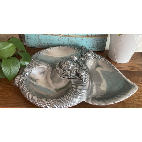 Vintage ARTHUR COURT Sea Life Turtle Divided Tray Platter Serveware, 1985 w LID - Picture 2 of 16